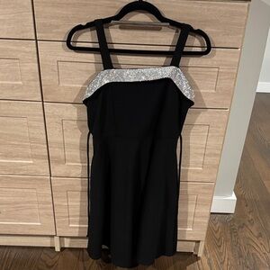 Speechless Girls Elegant Black Dress with Silver Accents